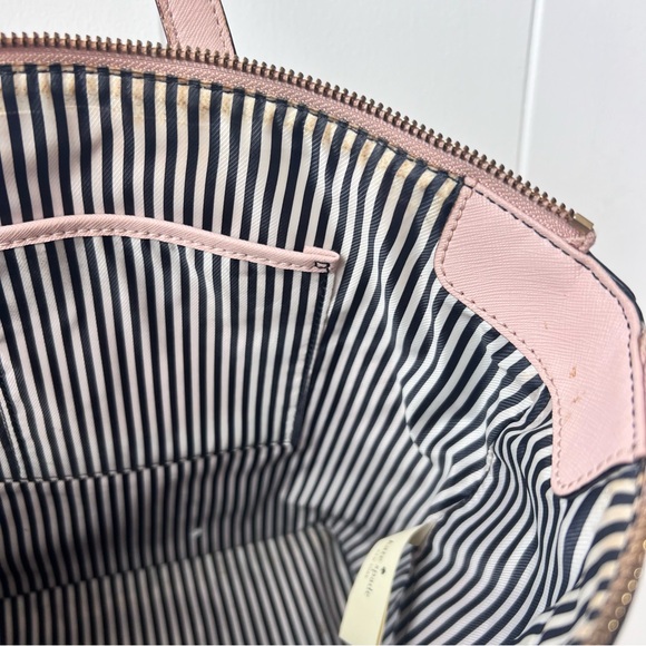 Kate Spade Cameron Street Lucie Leather Shoulder Bag Large Tote Wheat Pink Nude - Picture 12 of 14